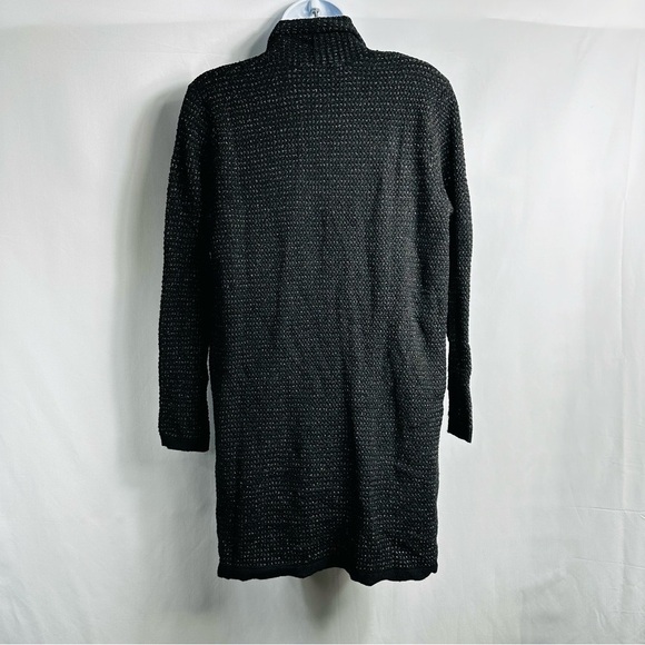 Love For Humanity Black Label Women’s Sz Large Black & Gold Long Sleeve Cardigan - Picture 3 of 9
